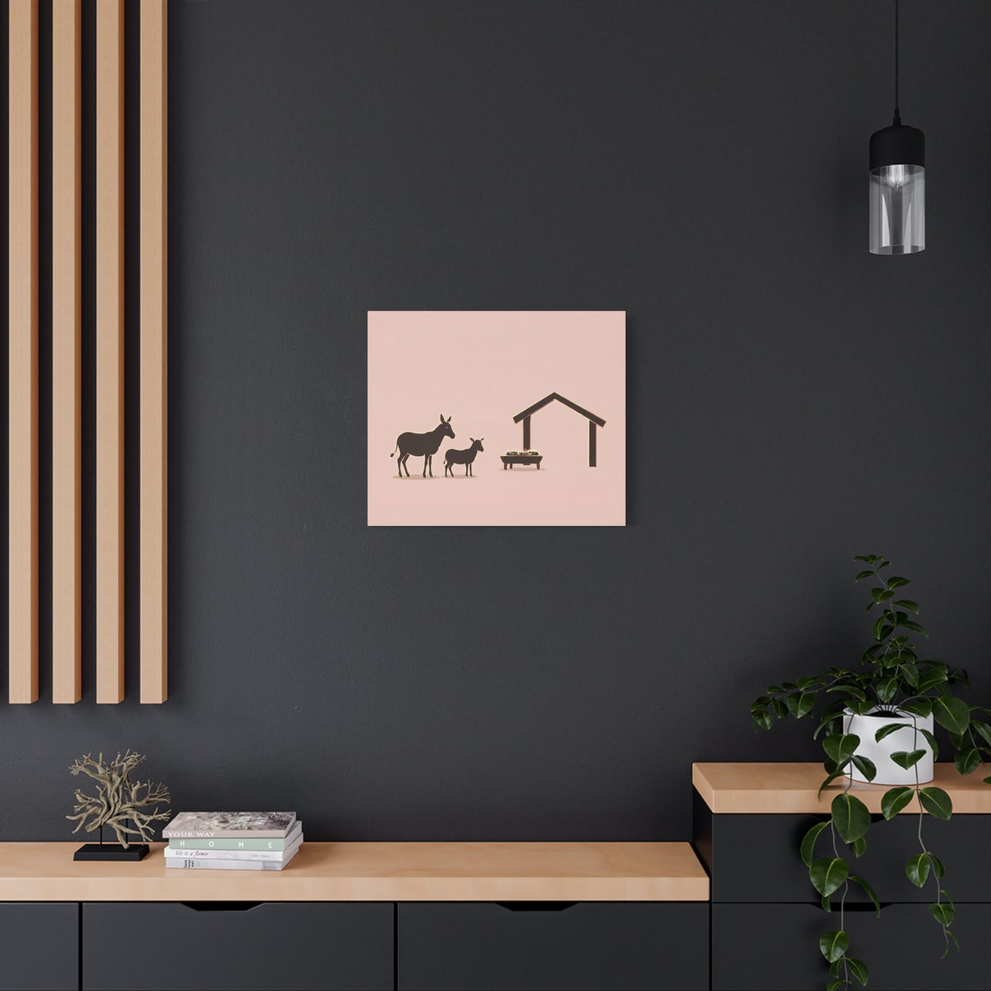 Minimalist Nativity Scene: Blush Pink & Brown - Chunique Chihuahuas
