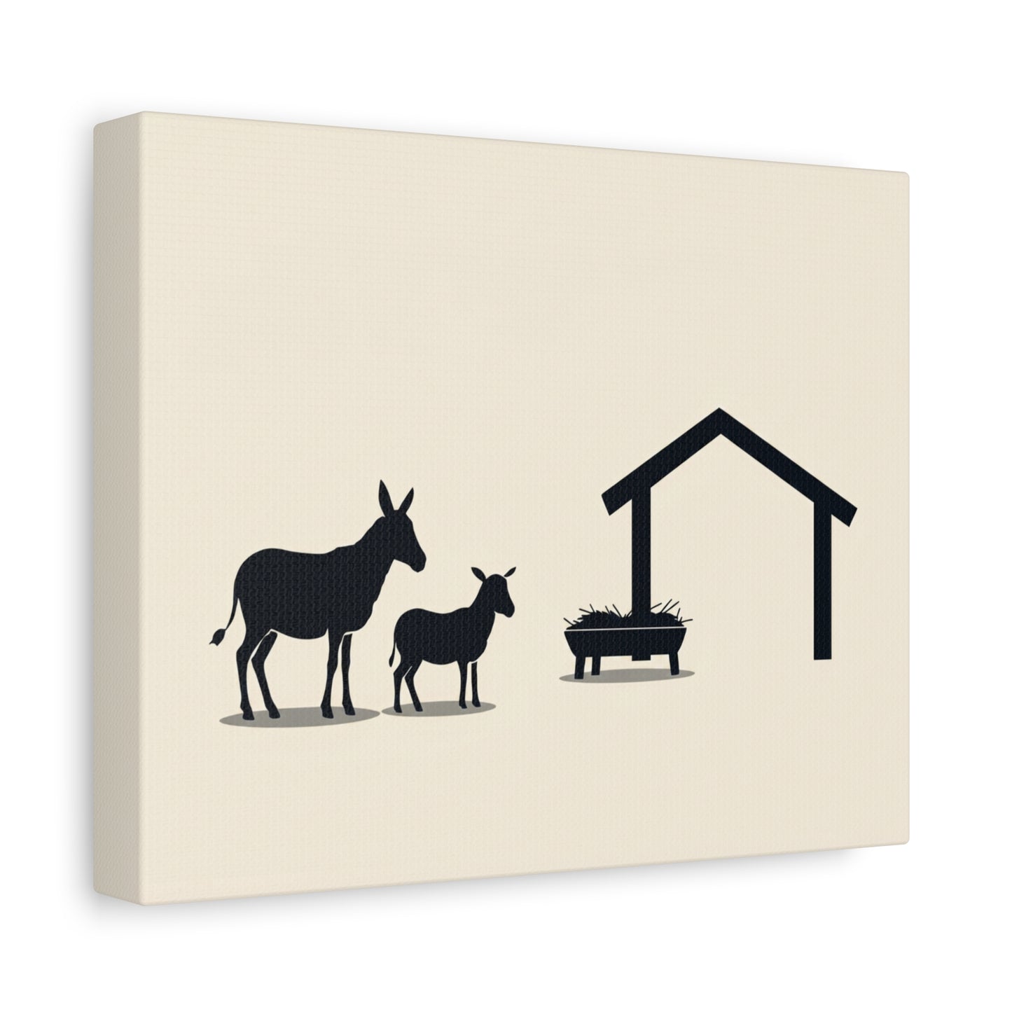 Minimalist Nativity Scene: Cream & Black - Chunique Chihuahuas