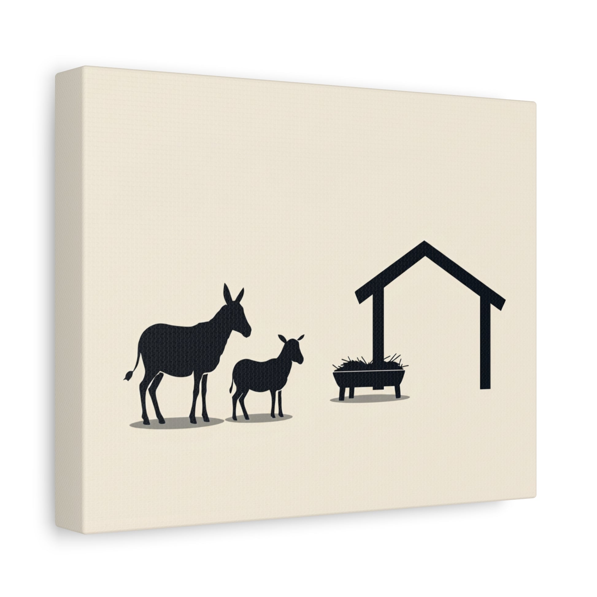 Minimalist Nativity Scene: Cream & Black - Chunique Chihuahuas