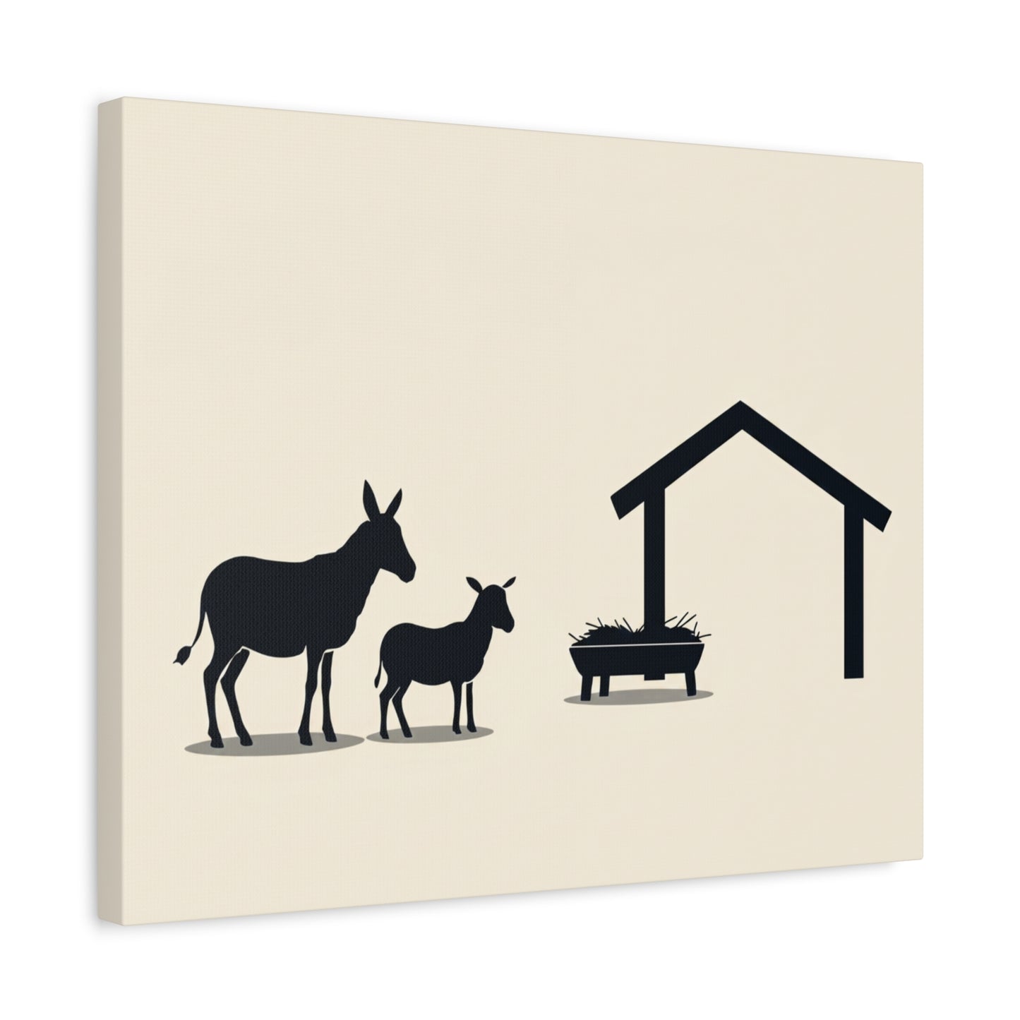 Minimalist Nativity Scene: Cream & Black - Chunique Chihuahuas