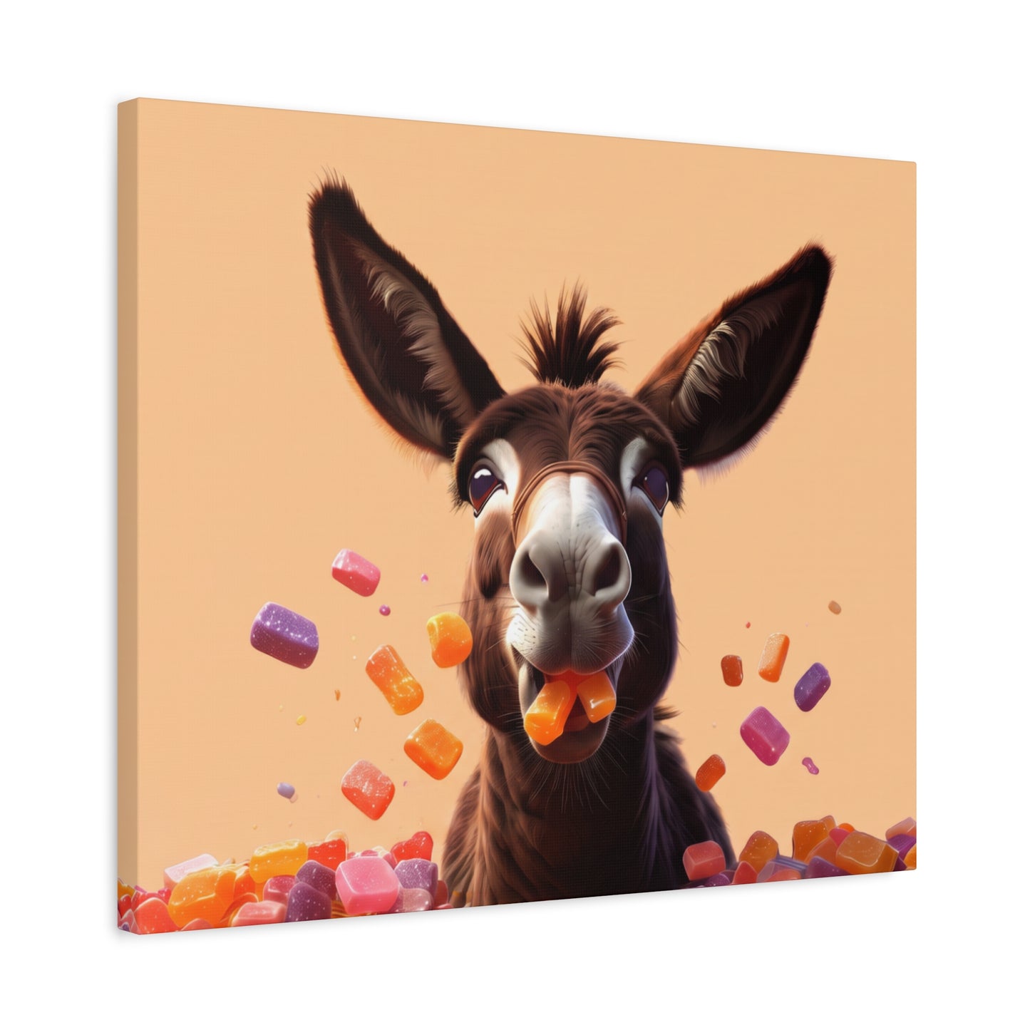 Donkey Candy Pop Matte Canvas Wall Art - Chunique Chihuahuas