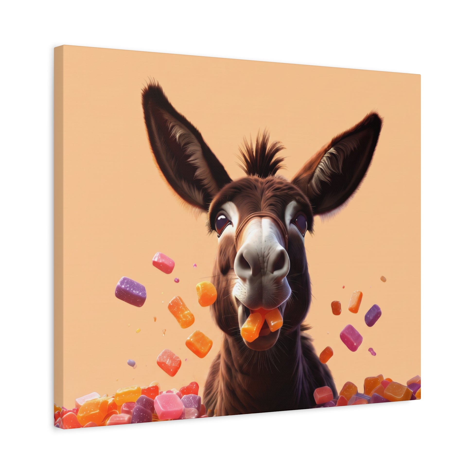 Donkey Candy Pop Matte Canvas Wall Art - Chunique Chihuahuas