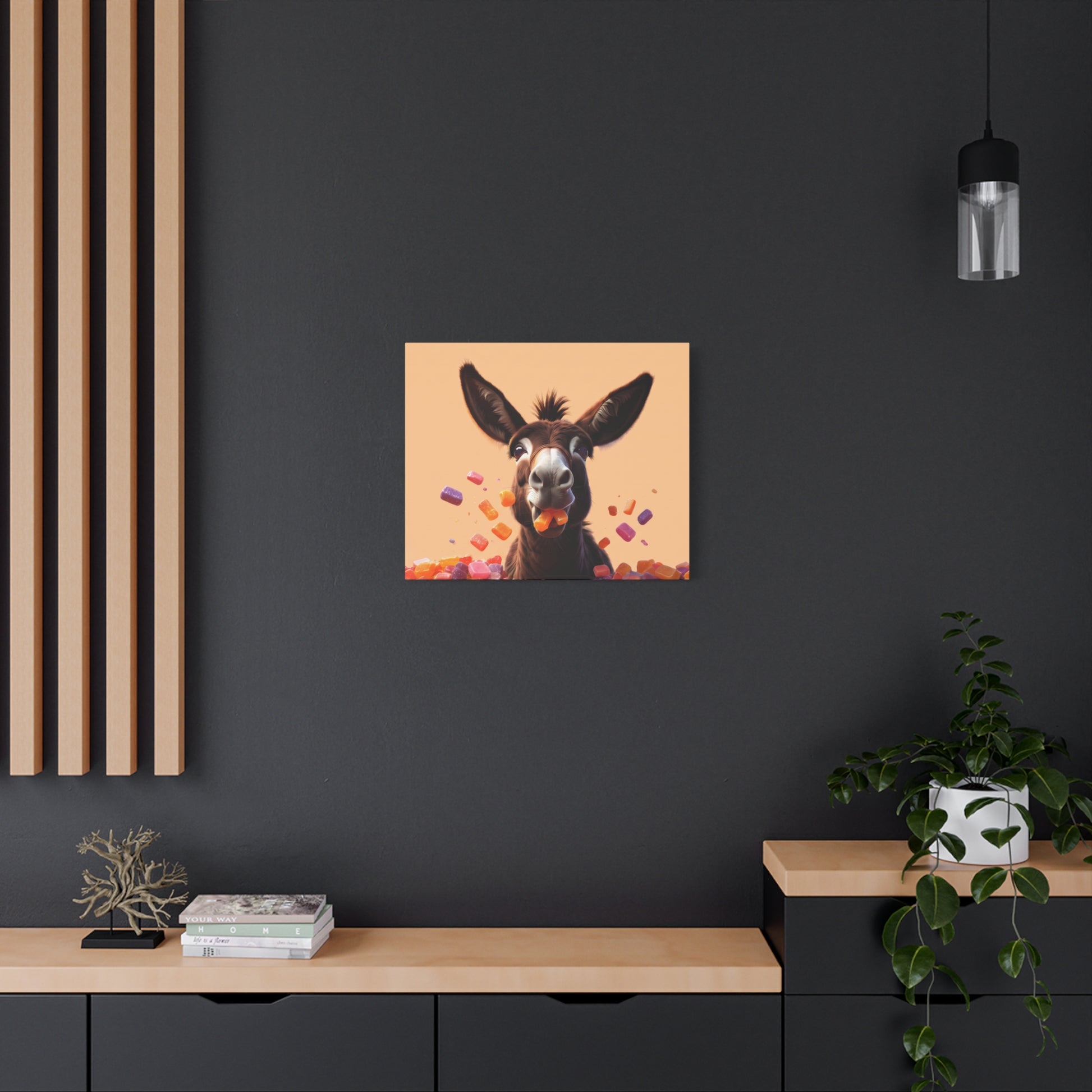 Donkey Candy Pop Matte Canvas Wall Art - Chunique Chihuahuas