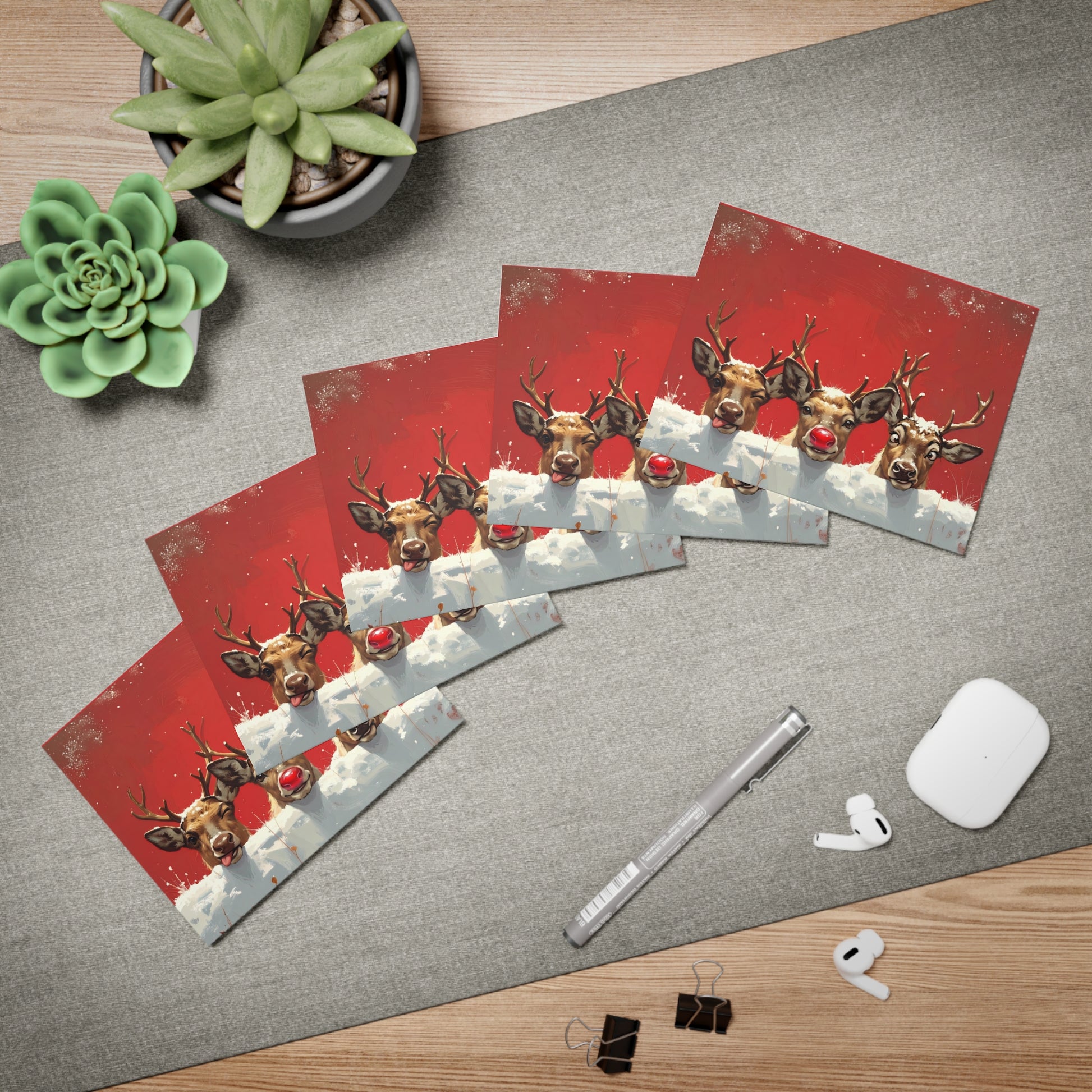 Reindeer Christmas Cards - Chunique Chihuahuas