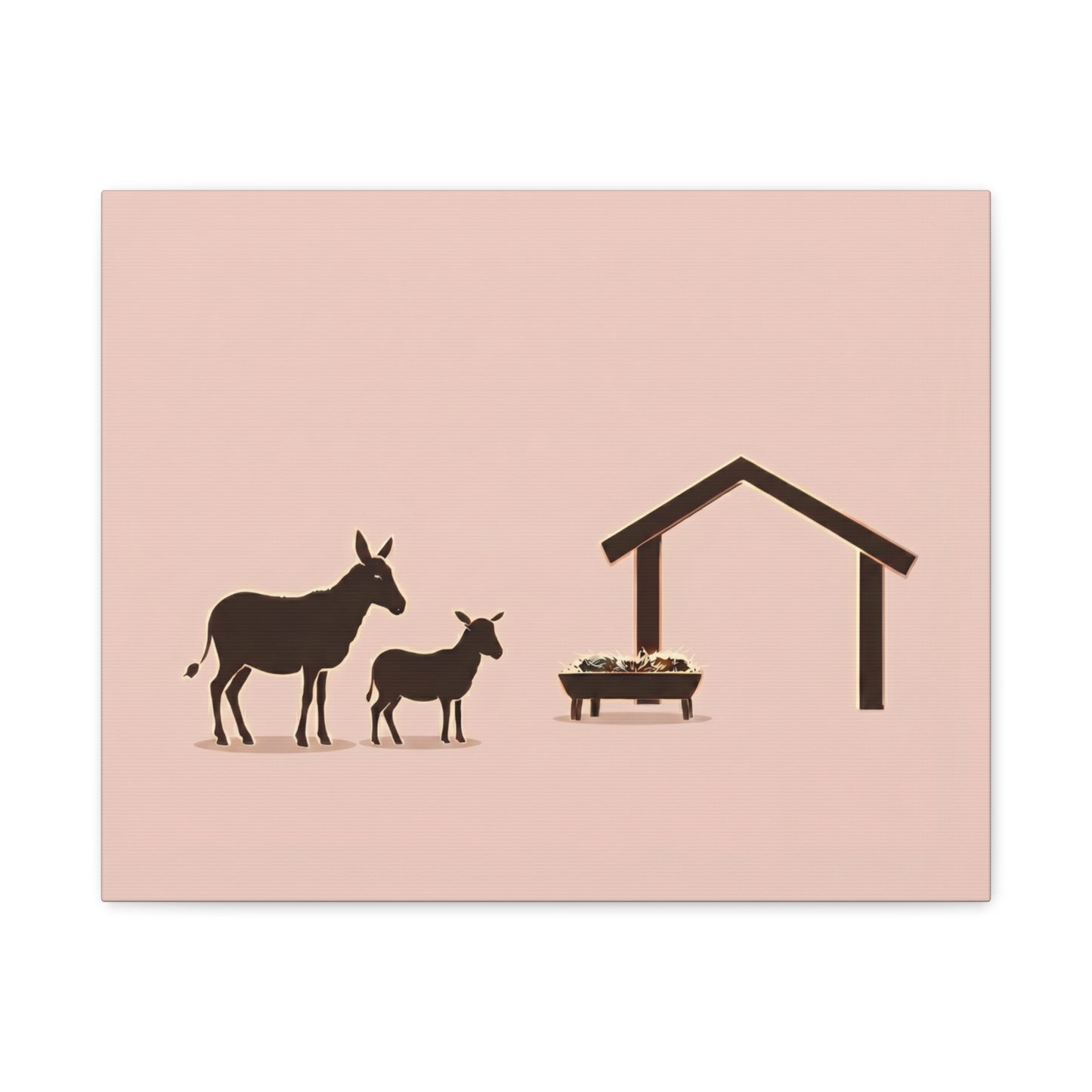 Minimalist Nativity Scene: Blush Pink & Brown - Chunique Chihuahuas