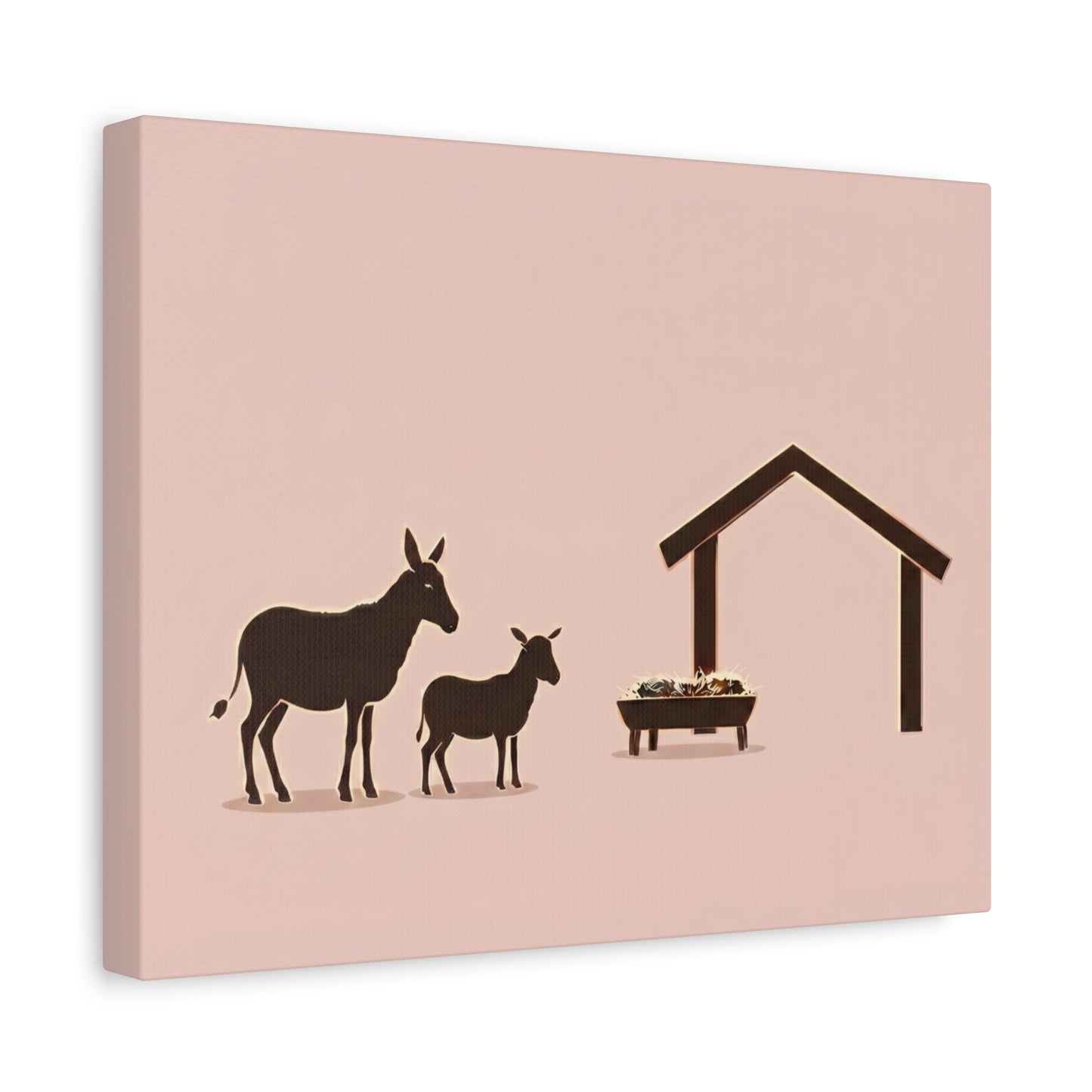 Minimalist Nativity Scene: Blush Pink & Brown - Chunique Chihuahuas