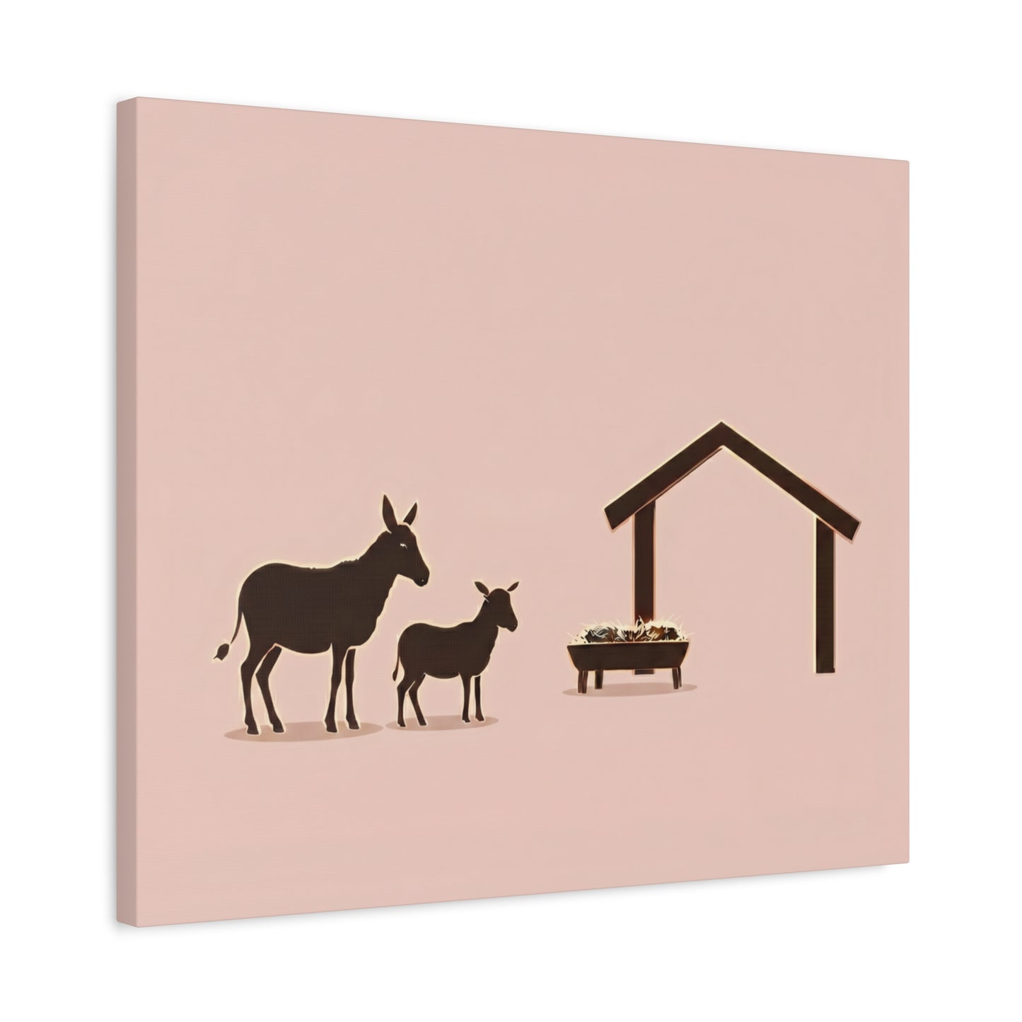 Minimalist Nativity Scene: Blush Pink & Brown - Chunique Chihuahuas