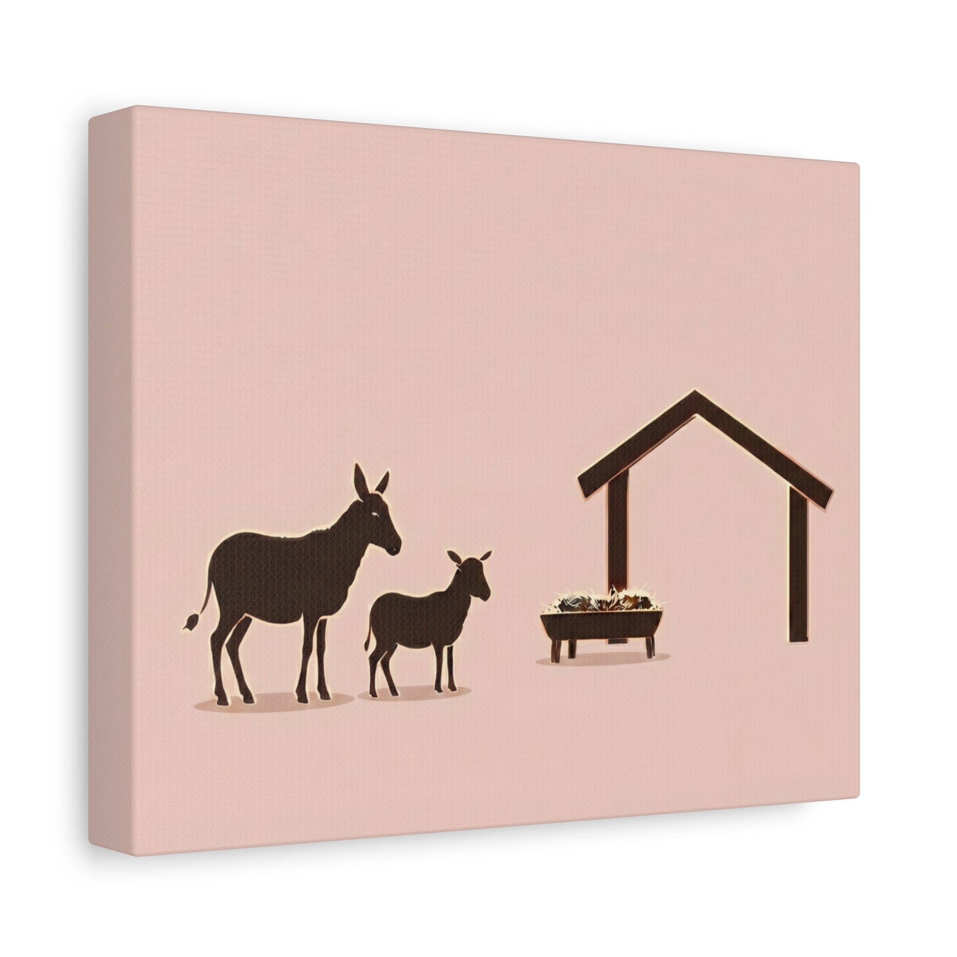 Minimalist Nativity Scene: Blush Pink & Brown - Chunique Chihuahuas