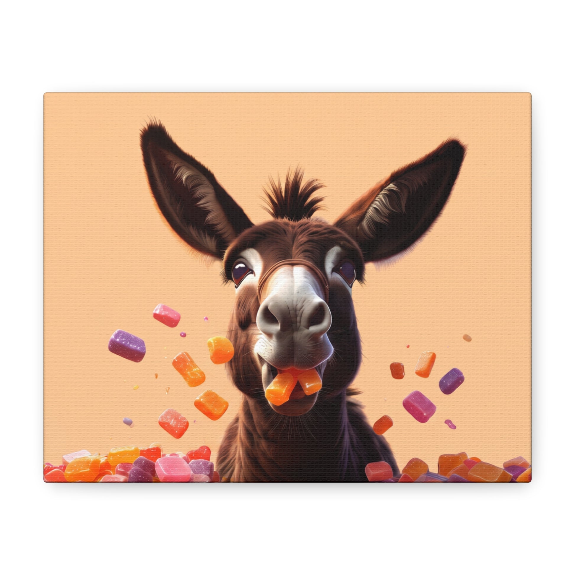 Donkey Candy Pop Matte Canvas Wall Art - Chunique Chihuahuas