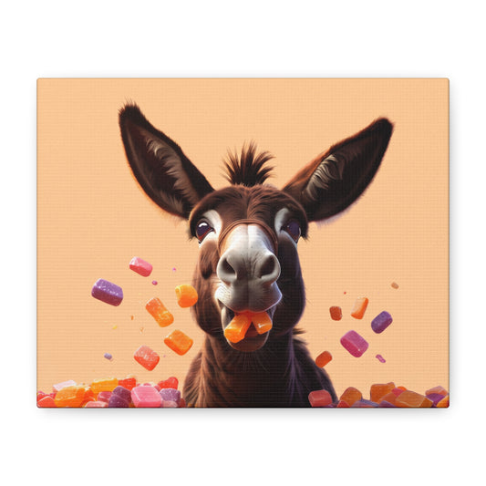 Donkey Candy Pop Matte Canvas Wall Art - Chunique Chihuahuas