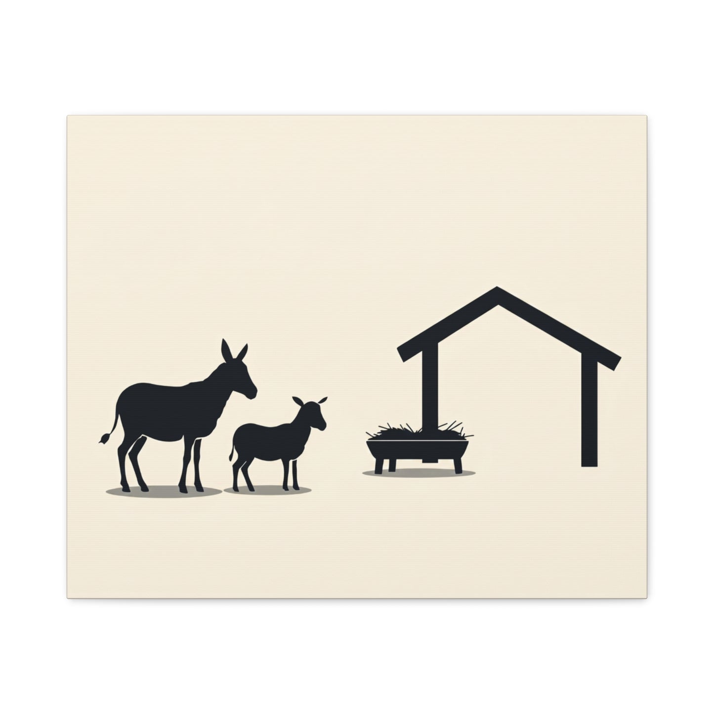 Minimalist Nativity Scene: Cream & Black - Chunique Chihuahuas