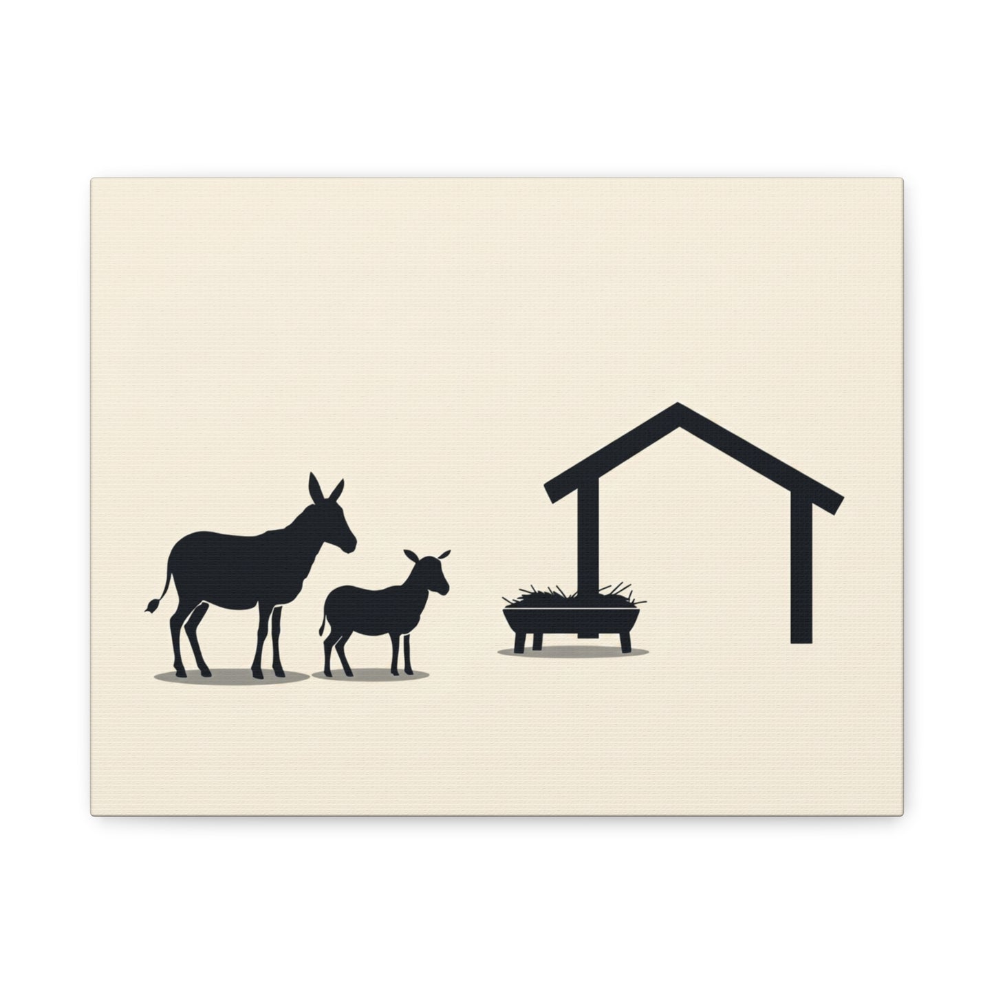 Minimalist Nativity Scene: Cream & Black - Chunique Chihuahuas