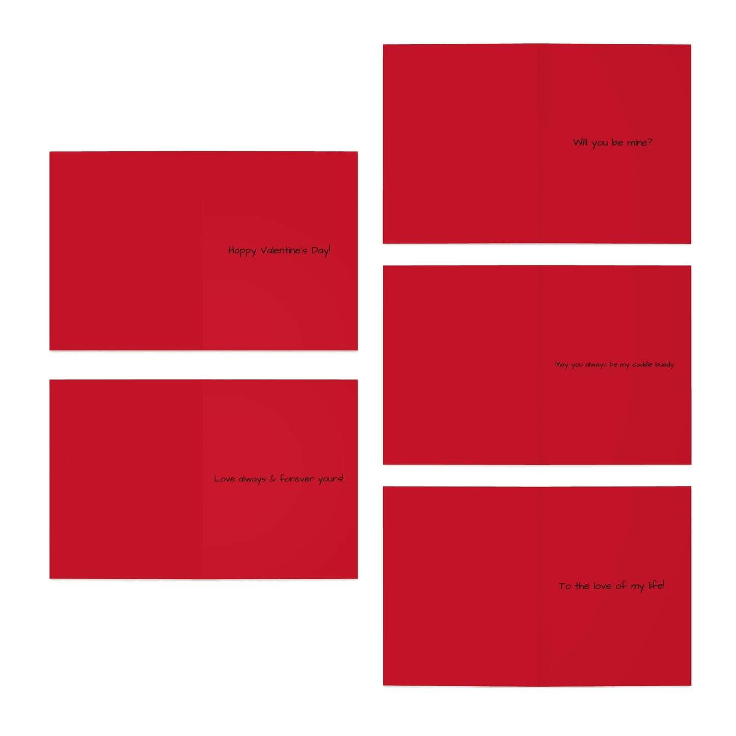 Valentine Chihuahua & Teddy Greeting Cards — 5-Pack Love Note Set