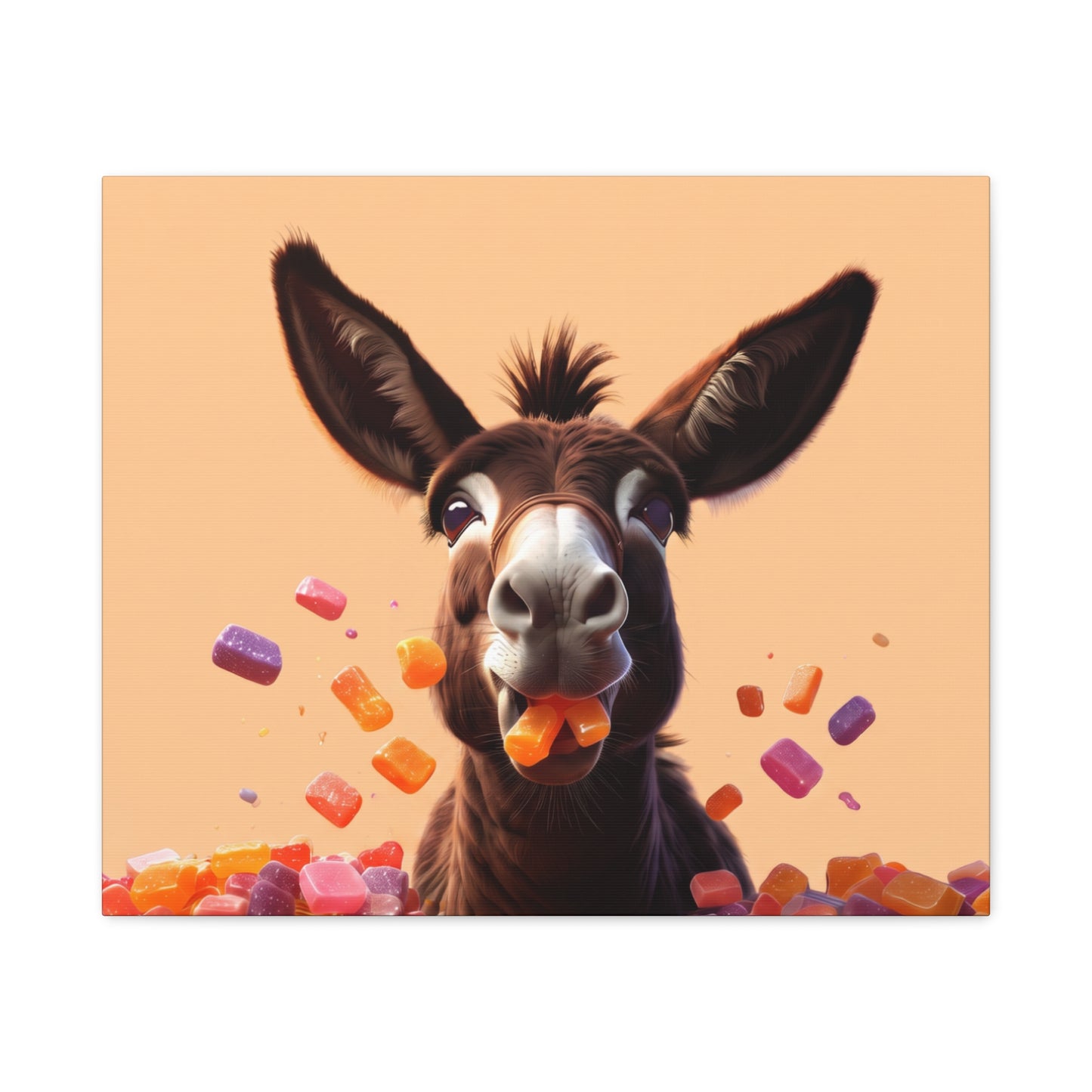 Donkey Candy Pop Matte Canvas Wall Art - Chunique Chihuahuas