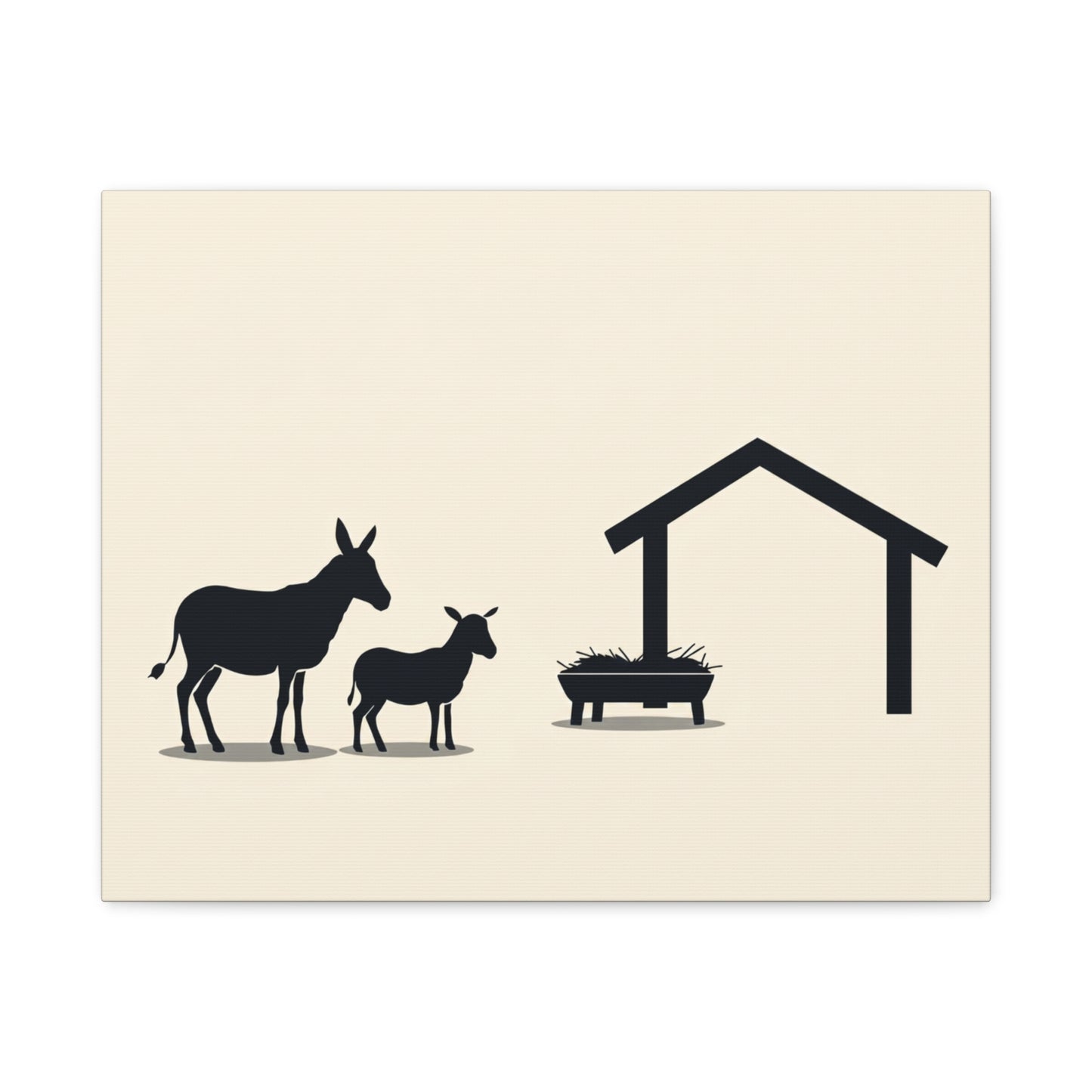 Minimalist Nativity Scene: Cream & Black - Chunique Chihuahuas