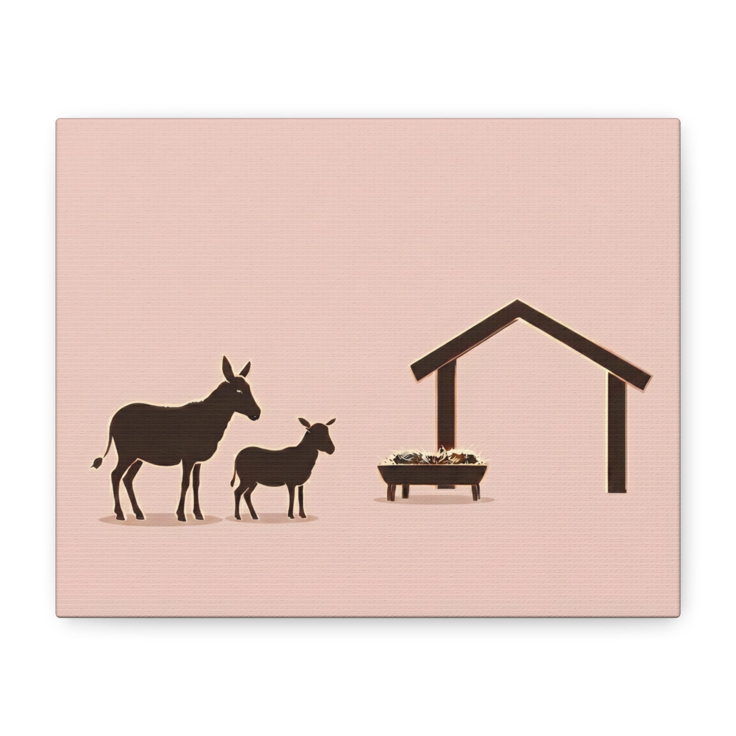 Minimalist Nativity Scene: Blush Pink & Brown - Chunique Chihuahuas