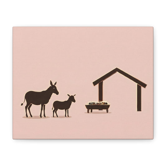 Minimalist Nativity Scene: Blush Pink & Brown - Chunique Chihuahuas