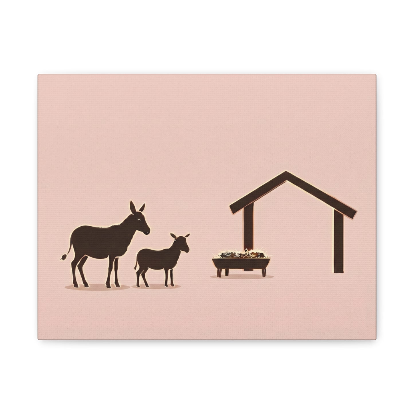 Minimalist Nativity Scene: Blush Pink & Brown - Chunique Chihuahuas