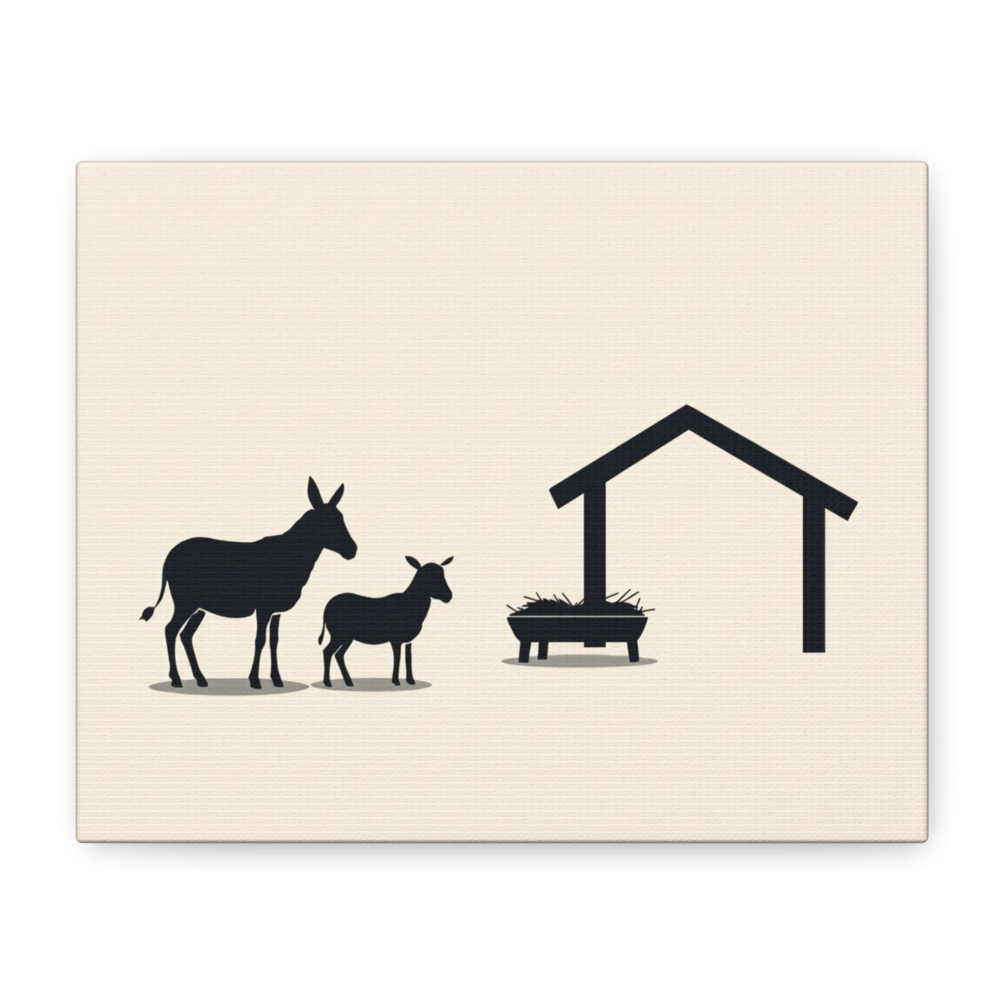 Minimalist Nativity Scene: Cream & Black - Chunique Chihuahuas