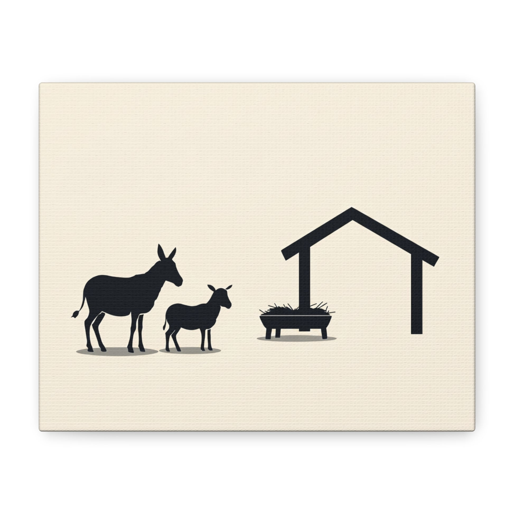 Minimalist Nativity Scene: Cream & Black - Chunique Chihuahuas