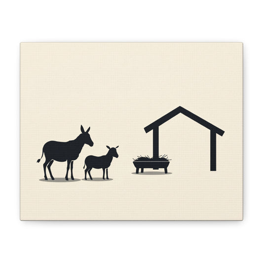 Minimalist Nativity Scene: Cream & Black - Chunique Chihuahuas