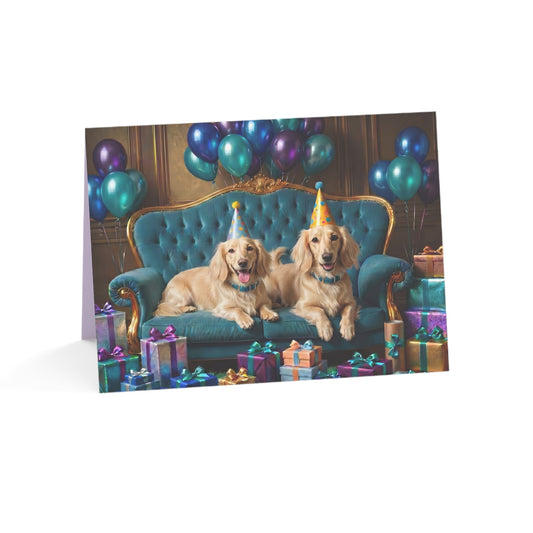 Birthday Dachshund Greeting Card - Single Card