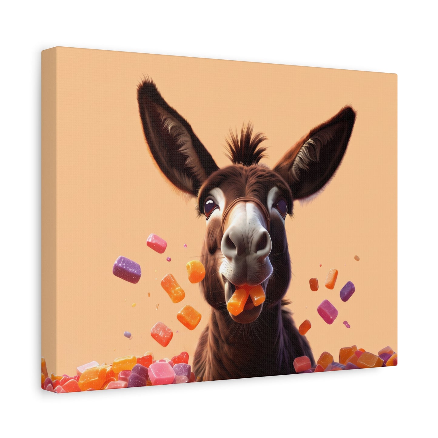 Donkey Candy Pop Matte Canvas Wall Art - Chunique Chihuahuas