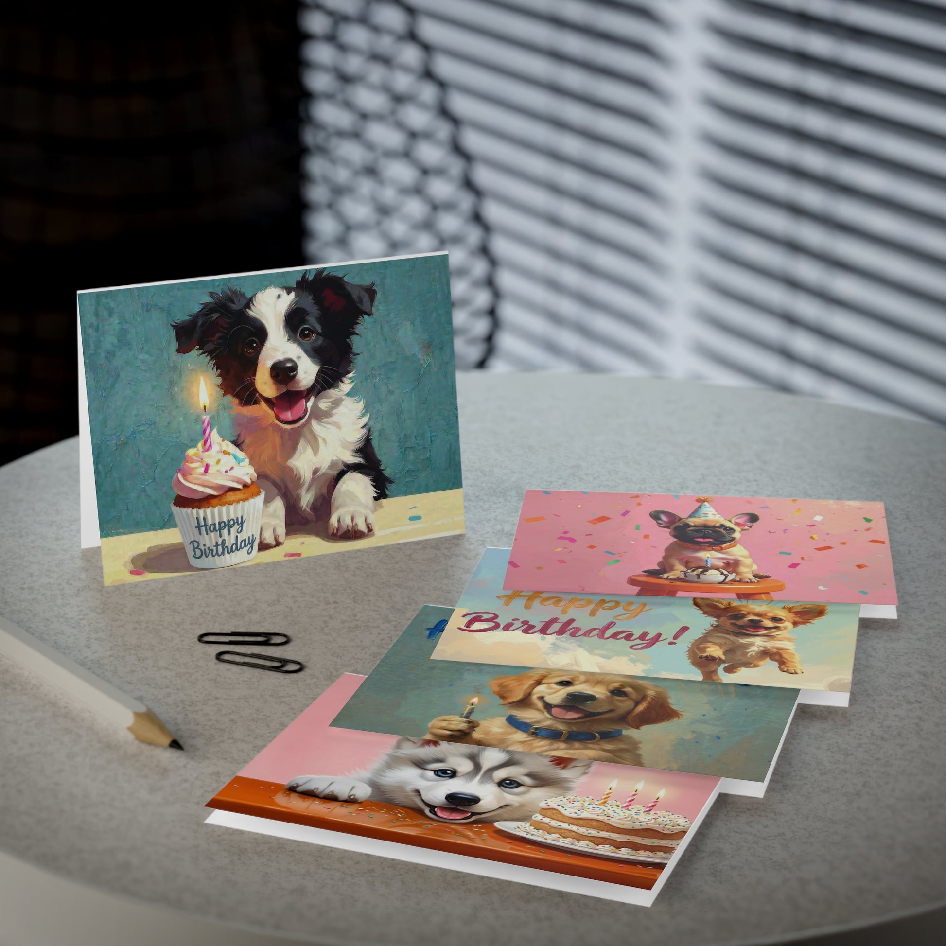 Birthday Puppy Greeting Cards 5-Pack — Cute Dog Birthday Cards (Happy Birthday!) - Chunique Chihuahuas