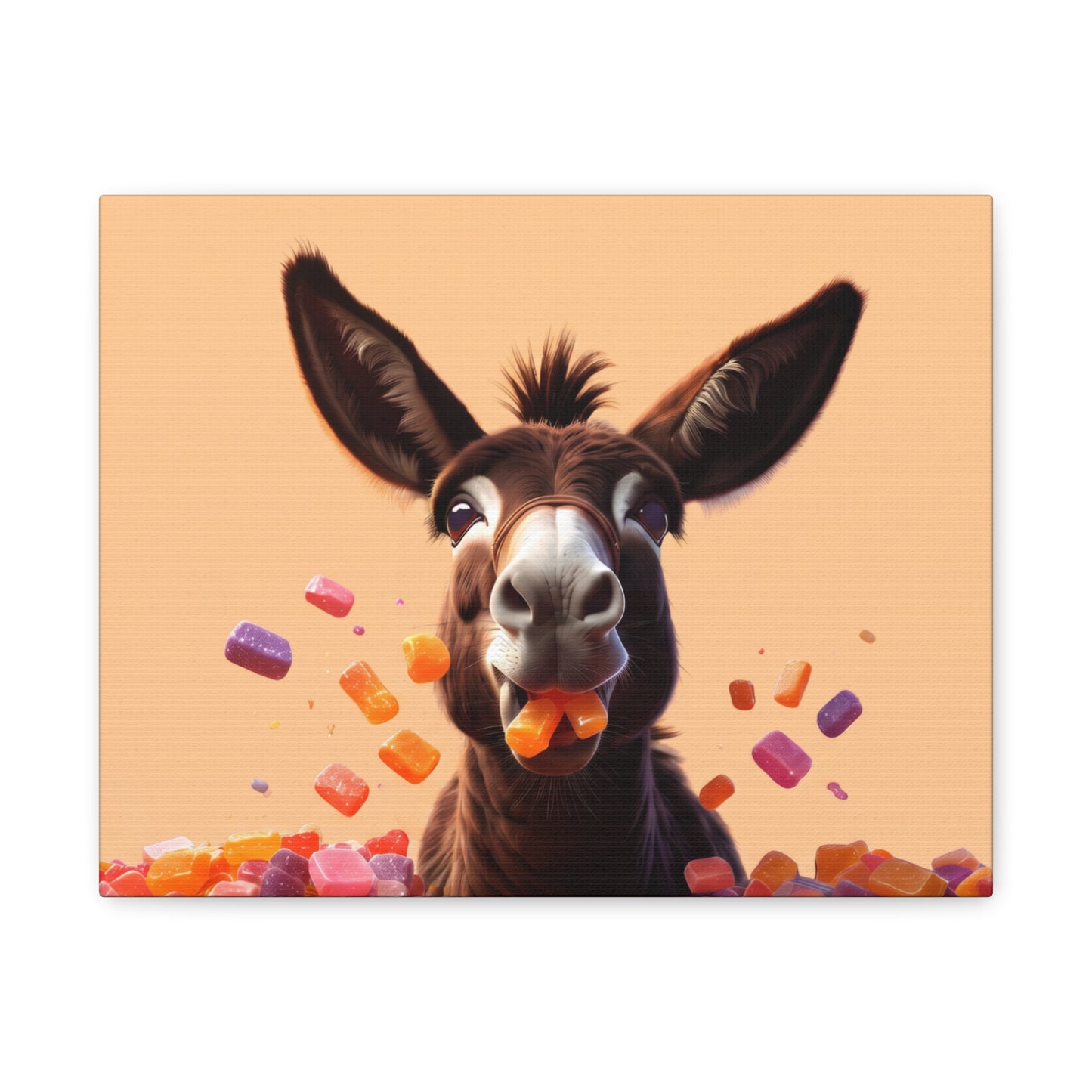 Donkey Candy Pop Matte Canvas Wall Art - Chunique Chihuahuas
