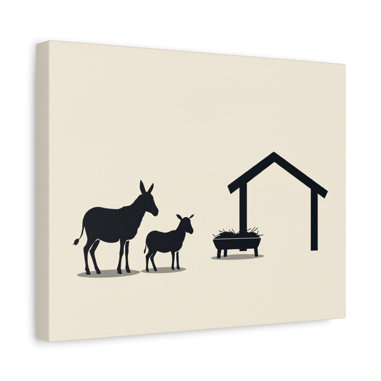 Minimalist Nativity Scene: Cream & Black - Chunique Chihuahuas