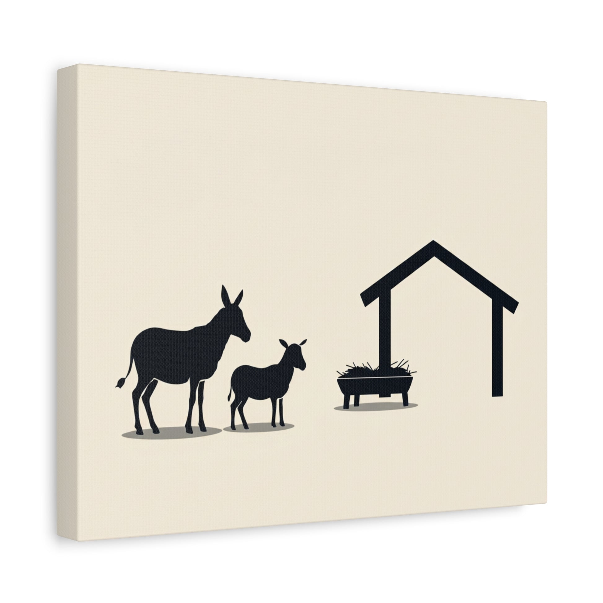 Minimalist Nativity Scene: Cream & Black - Chunique Chihuahuas