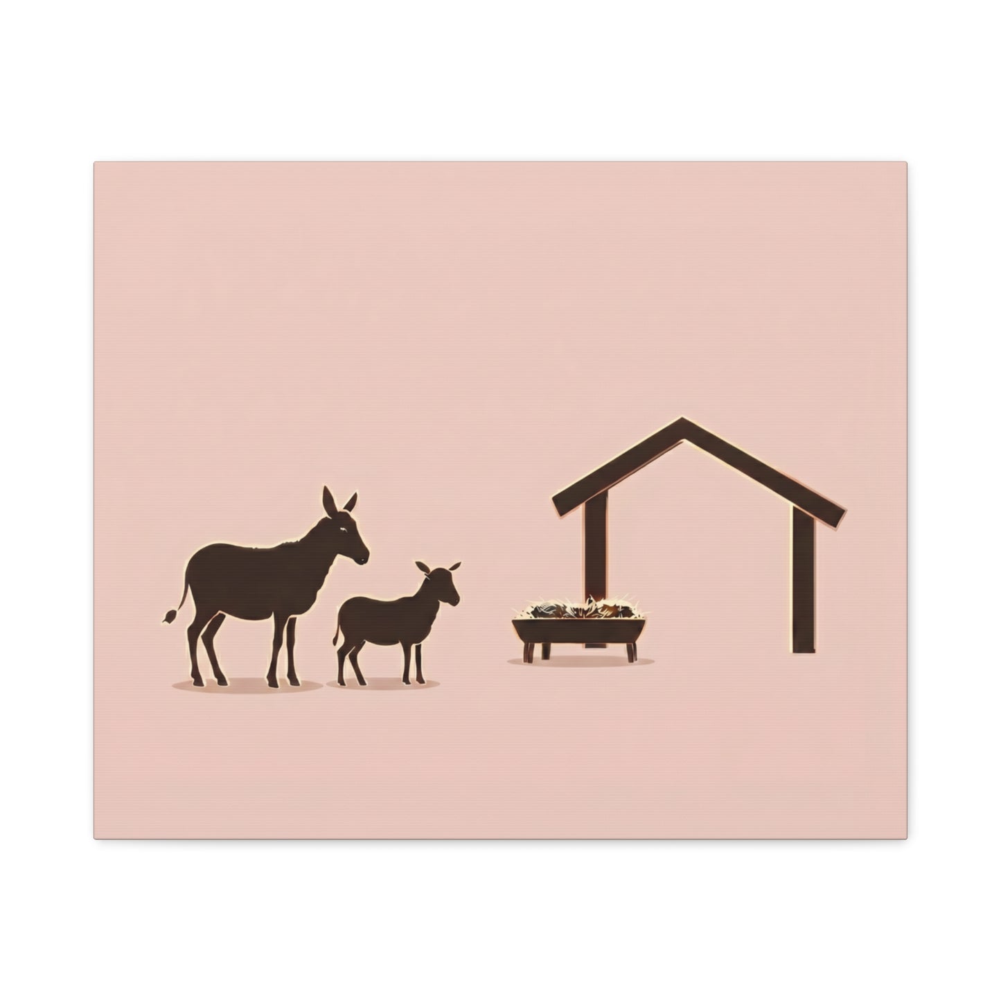 Minimalist Nativity Scene: Blush Pink & Brown - Chunique Chihuahuas